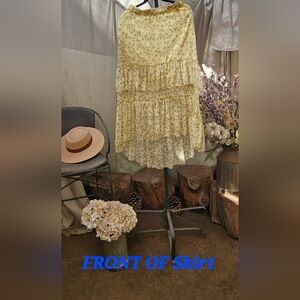 H&M Floral Skirt - Cream and Yellow Colors.